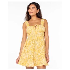 Roxy Yellow Floral Mini Dress